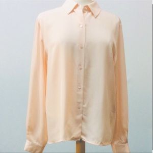 TALBOTS* WOMENS Collard Button- Down SHIRT, Cuffed